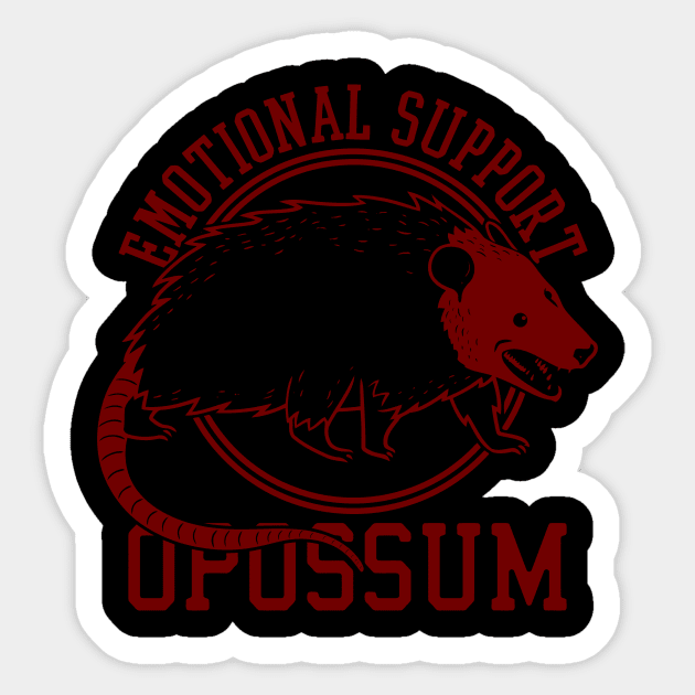 Opossum Emotional Support Sticker by neira